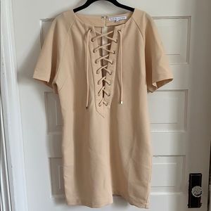 ENGLISH FACTORY Lace Up Dress